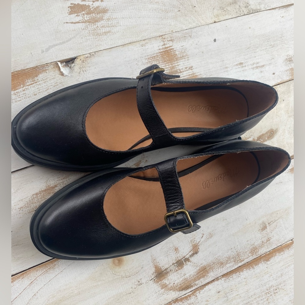 Madewell Black Mary Jane Platform Shoes - Picture 5 of 14
